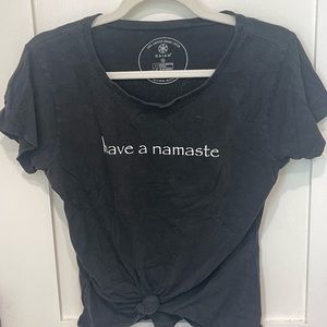 Black have a namaste tee shirt